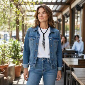 Multistrand Black Leather Choker w/ Beaded Strands Necklace